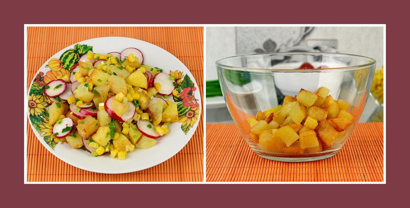 Salat aus Bratkartoffeln und Frühlingsgemüse Salat aus Bratkartoffeln und Frühlingsgemüse
