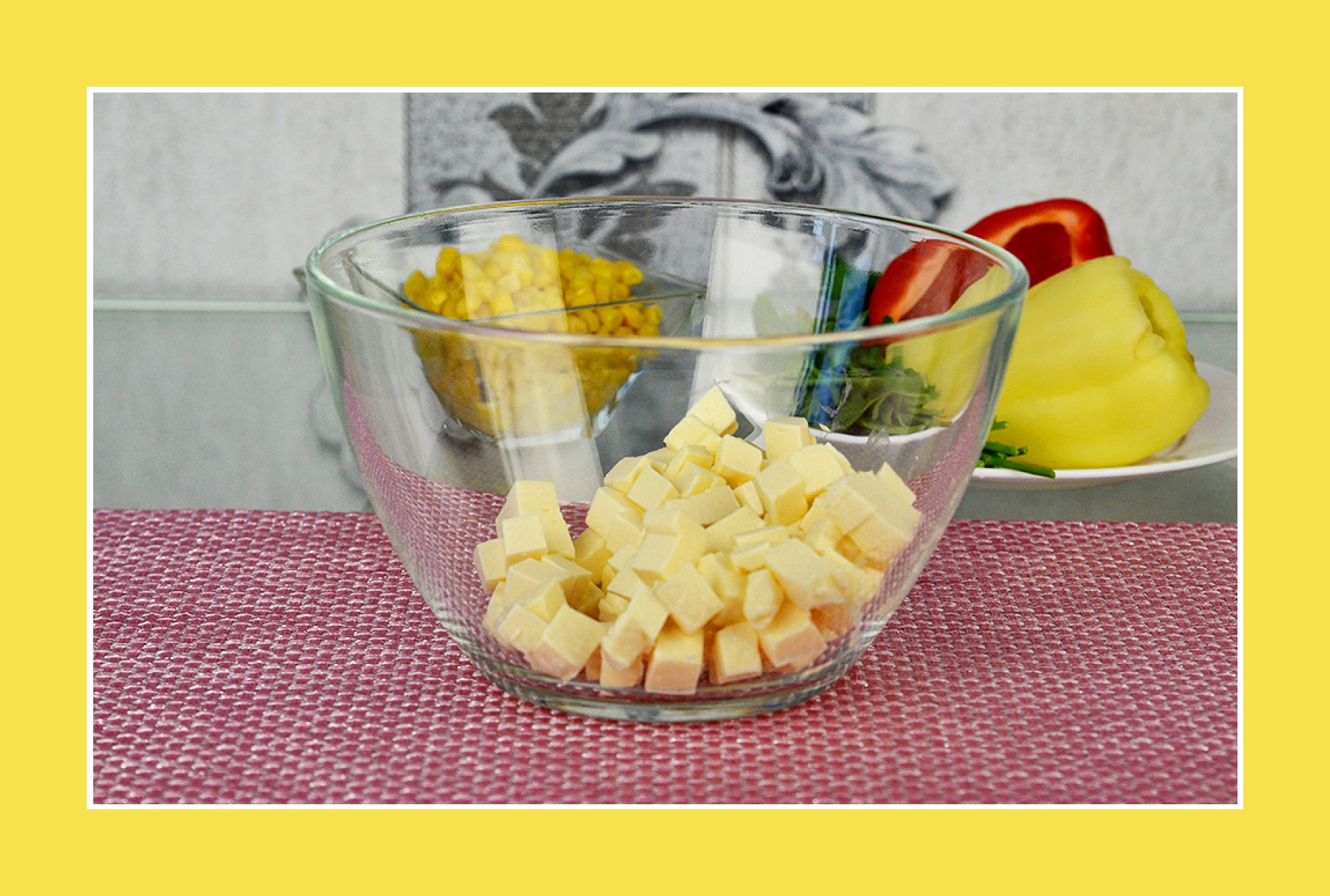 Käse für bunten Sommersalat Käse für bunten Sommersalat