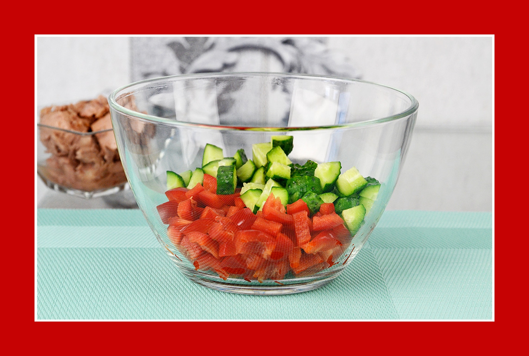 Thunfischsalat Gurkensalat Paprikasalt Thunfischsalat Gurkensalat Paprikasalt